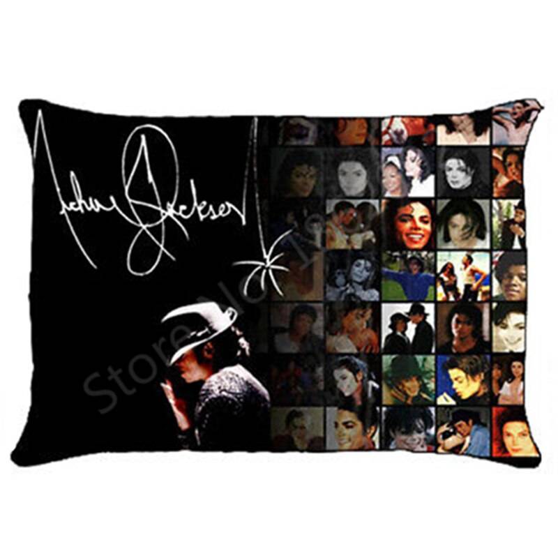 Hot Michael Jackson Pillow Case Cover Michael Jackson With Autograph Pillowcover Custom MJ Rectangle Bedding Pillows Covers Gift Home Decor Technics: Nonwoven