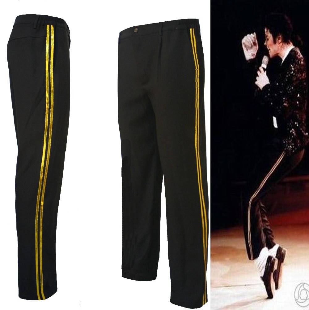 MJ Michael Jackson Black Billie Jean Entertainers Straight Golden trousers Casual cropped jeans Elasticity Ankle-Length pants Men’s Clothing 6f6cb72d544962fa333e2e: 25|26|27|28|29|30|31|32|33|34|35|36