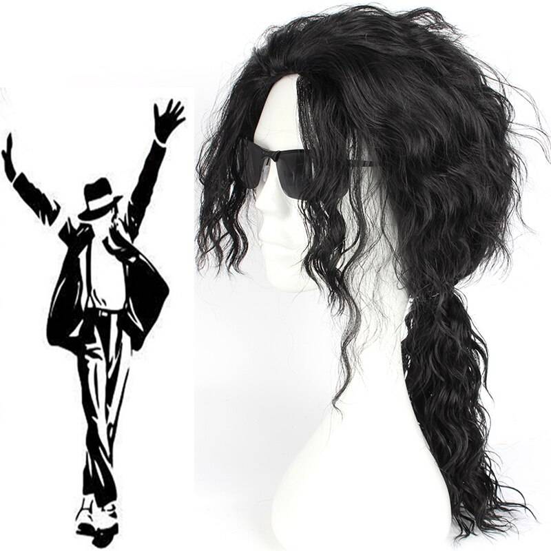 Michael Jackson Cosplay Black Wigs Costumes Halloween Men Women Special Use: Costumes