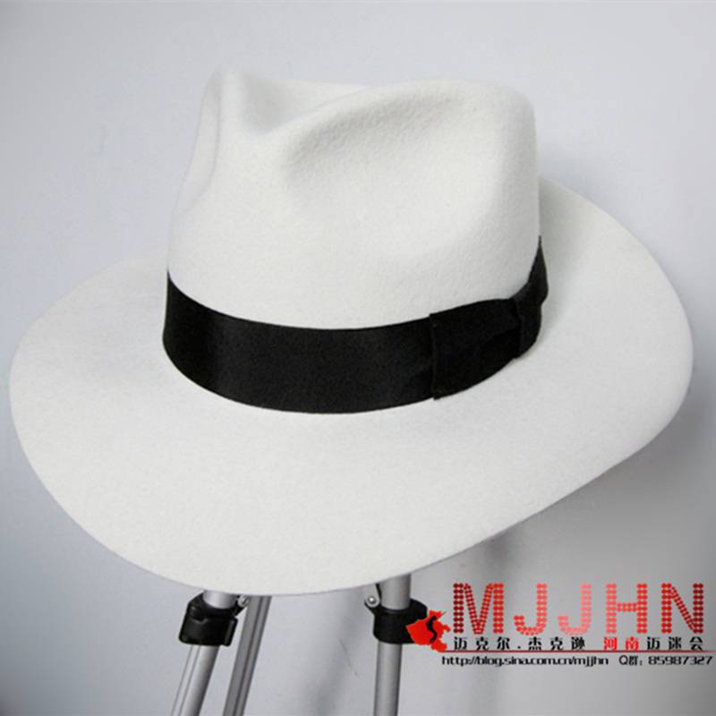 MJ Michael Jackson Smooth Criminal With Name White FEDORA Wool Hat Trilby Collection Hats cb5feb1b7314637725a2e7: Size 56CM|Size 57CM|Size 58CM|Size 59CM|Size 60CM