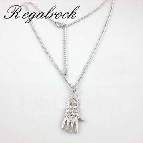 Regalrock, Michael Jackson Dance Gloves Necklace Jewellery Women 8d255f28538fbae46aeae7: Gold|silver