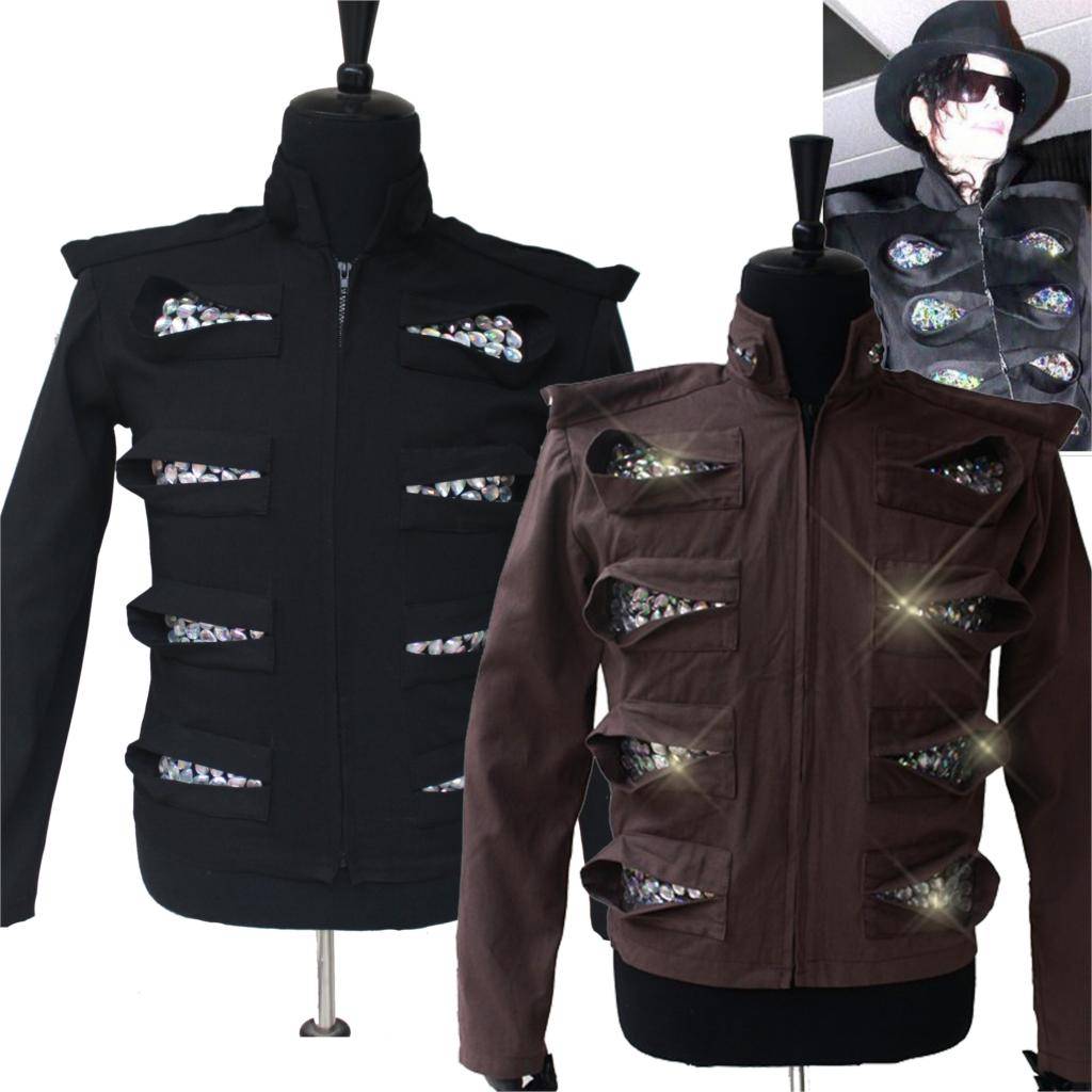 MJ Michael Jackson Rare NEW This Is It Men in the mirror Crystal Punk Jacket For Party Performance Collection Clothing & Accessories cb5feb1b7314637725a2e7: Black Jacket|gray jacket