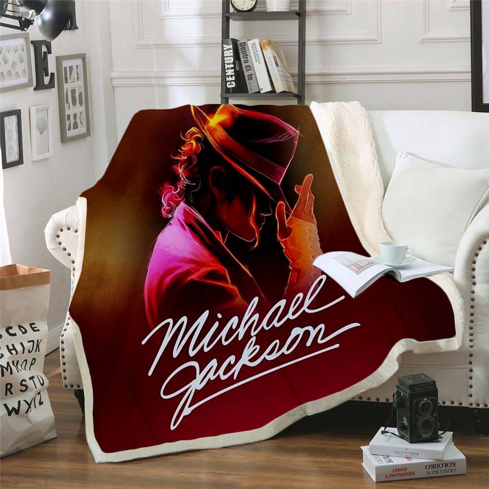 Newest Michael Jackson 3d printed fleece blanket for Beds Hiking Picnic Thick Quilt Bedspread Sherpa Throw Fashion Blanket Men’s Clothing cb5feb1b7314637725a2e7: Black|blue|green|pink|red|yellow