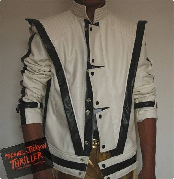 MJ clothing Michael Jackson Thriller White Leather Classic MV show US Star Imitation English Military Retro Jacket Men’s Clothing 6f6cb72d544962fa333e2e: 4XL|L|M|One Size|S|XL|XS|XXL|XXS|XXXL