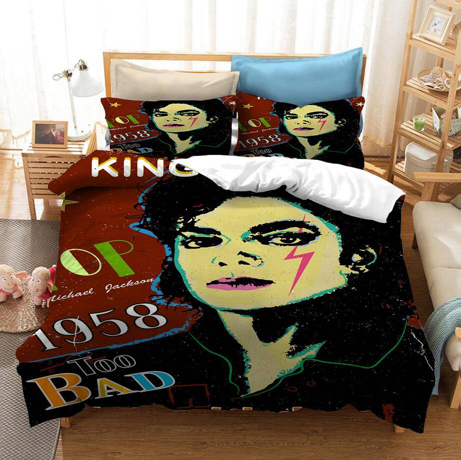 Michael Jackson 3D Printed Bedding Set Duvet Covers Pillowcases Comforter Bedding Set Bedclothes Bed Linen(NO sheet)