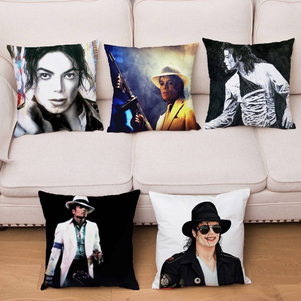 Super Star Michael Jackson HD Print Cushion Cover Super Soft Short Plush Pillow Covers 45*45 Pillows Cases Home Decor Pillowcase Cushions, Pillows 6f6cb72d544962fa333e2e: 450mm*450mm