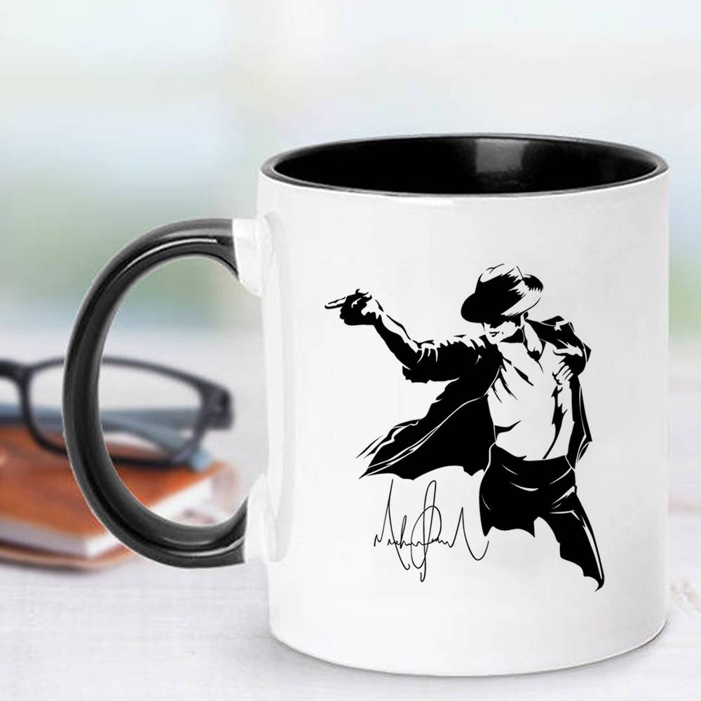 Michael Jackson Dancing 350ml Ceramic Coffee Mugs Tea Cups Friends Birthday Gifts Home Decor cb5feb1b7314637725a2e7: Black|White
