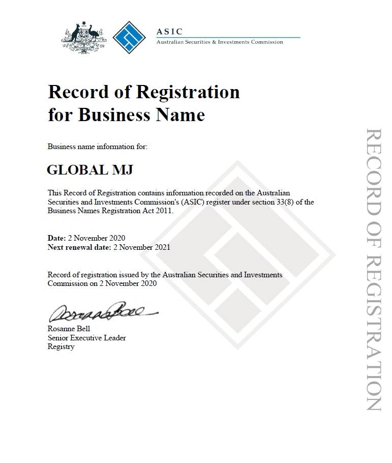 Global MJ Business Registration