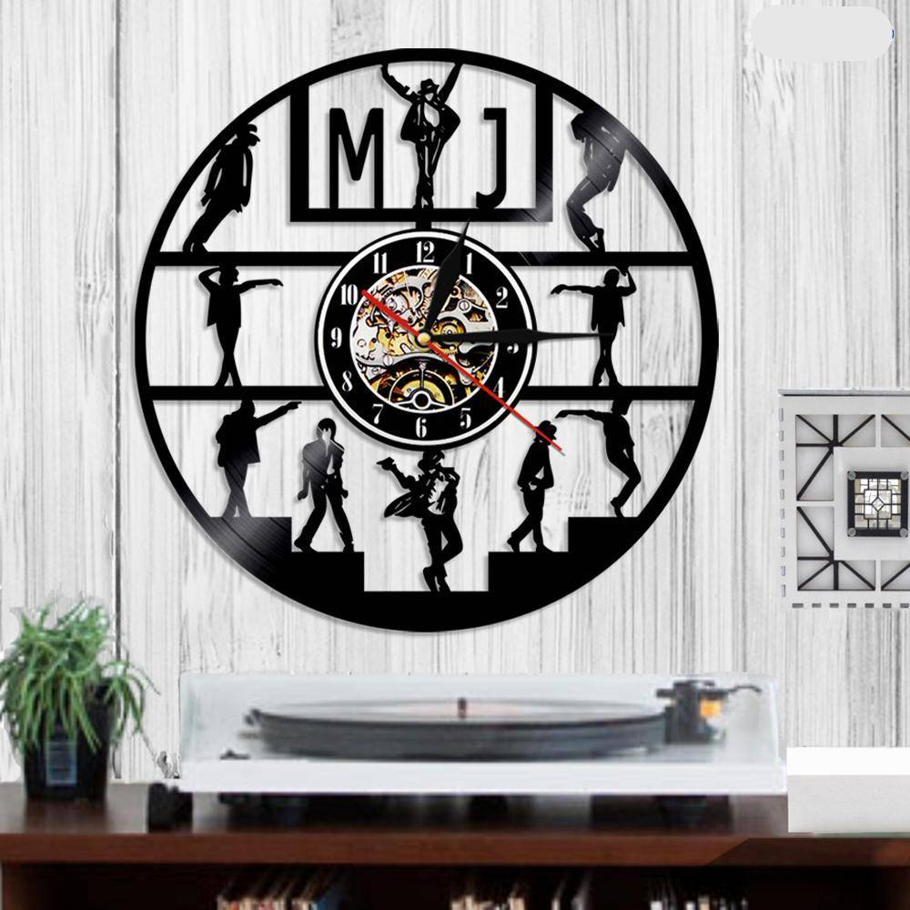 Michael Jackson Vinyl Music Record Wall Clock With LED Lighting Personalized Interior Decor Vintage Handmade 3D Wall Art