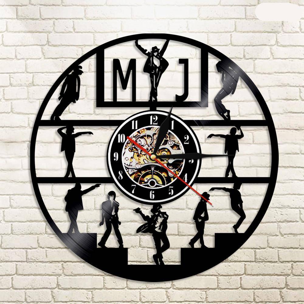 Michael Jackson Vinyl Music Record Wall Clock With LED Lighting Personalized Interior Decor Vintage Handmade 3D Wall Art