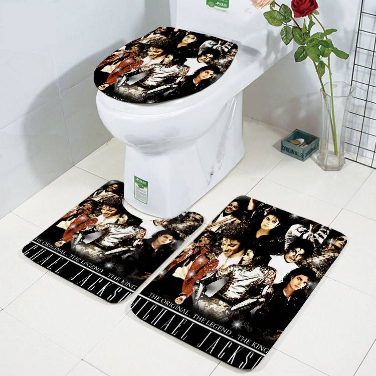 Michael Jackson Bathroom Rug, Lid Toilet Cover, Bath Mat Set Bathroom cb5feb1b7314637725a2e7: 1|2|5