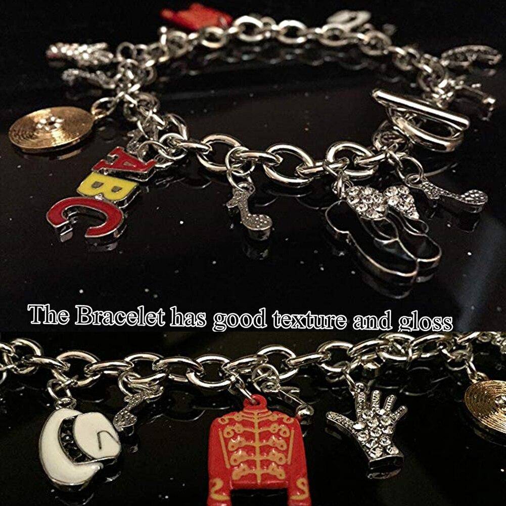 Michael Jackson Bracelet with Classic Michael Jackson Necklace for Michael Jackson Fans Memorial Collection
