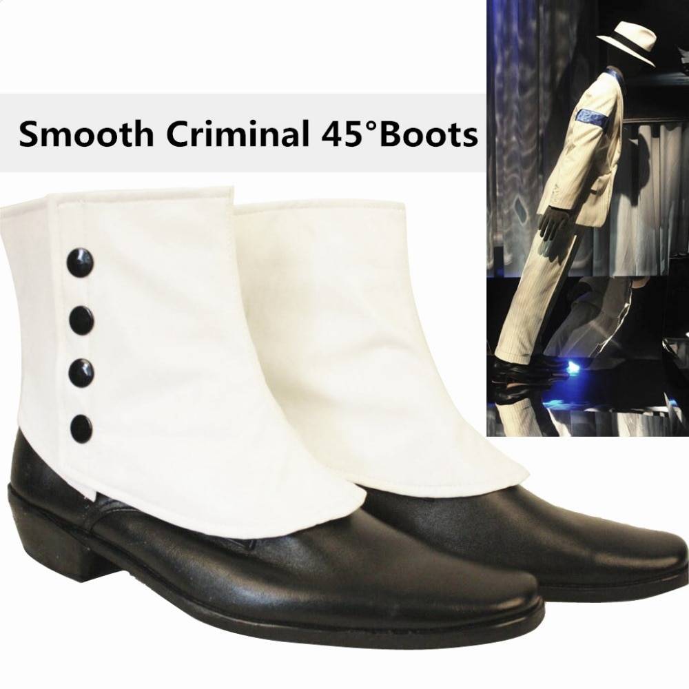 Rare MJ Michael Jackson SMOOTH CRIMINAL Easy 45 Degrees Magic Amazing Unimaginable Leaning Shoes Boots Show Moonwalk 1990-1995 S Costumes cb5feb1b7314637725a2e7: Normal Size