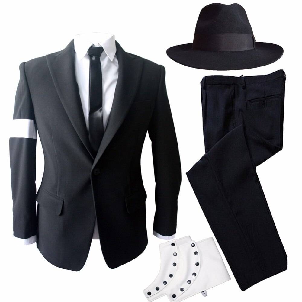 Rare MJ Michael Jackson Black Dangerous Bad Suit Skinny Blazers Outerwear Full Set For Fans Gift Costumes cb5feb1b7314637725a2e7: FULL SET|pants only|suit only|suit pants|suit shirt tie|suit shirt tie pants