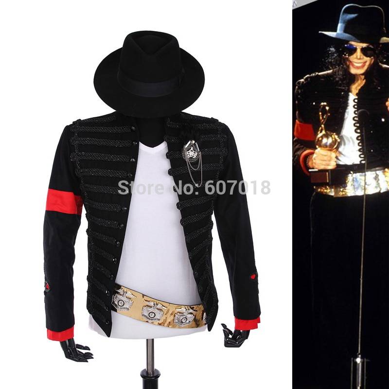 Rare PUNK Formal dress Classic England Style MJ MICHAEL JACKSON Costume Military Jacket Belt Hat For Fans Imitator Best Gift Costumes cb5feb1b7314637725a2e7: Jacket Belt Tshirt|Jacket Hat Belt Tees|Jacket Tshirt