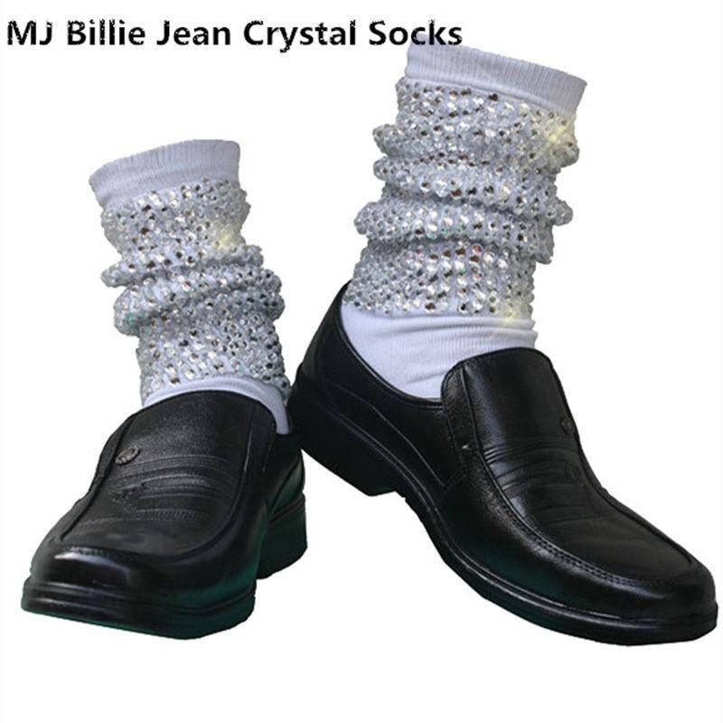 Michael Jackson Billie Jean Crystal Handmade SOCKS Accessories Costumes Gender: MEN