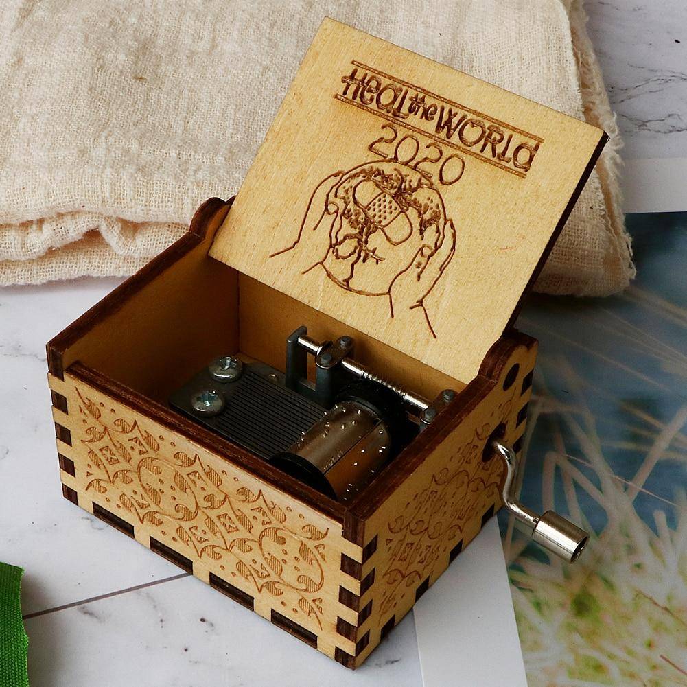 Y-Wooden Classical Musical Box Music Boxes Commemorative Decoration Musical Boxes Birthday Christmas Gift