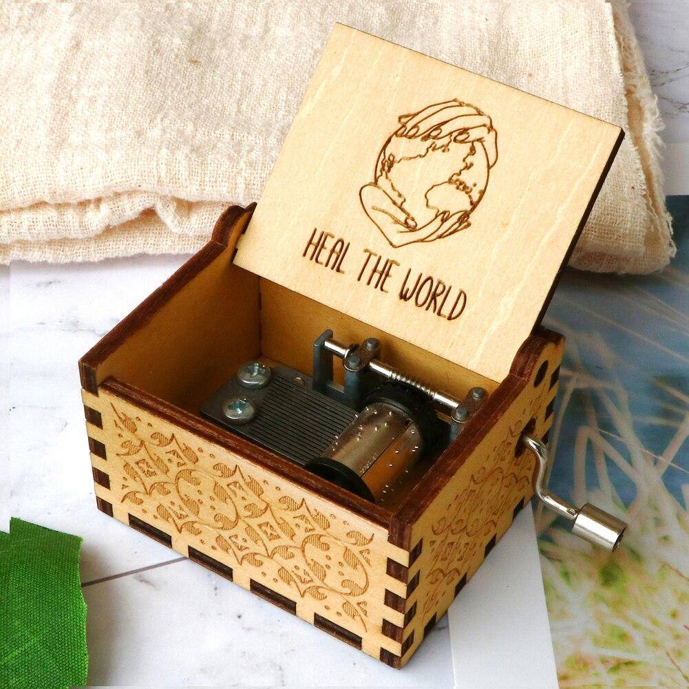 Y-Wooden Classical Musical Box Music Boxes Commemorative Decoration Musical Boxes Birthday Christmas Gift