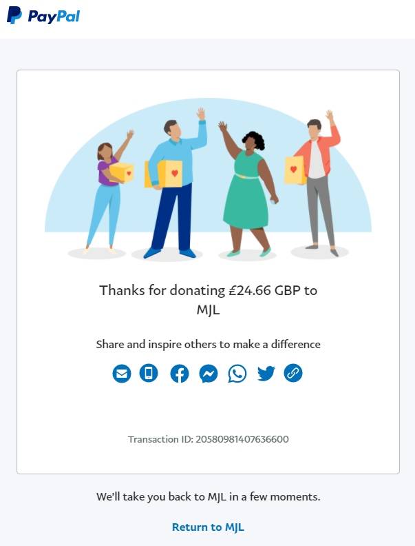 Donation to MLJ