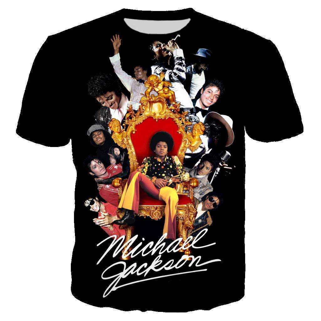 Michael Jackson 3D Printed T-shirt Unisex Summer Fashion Casual Streetwear Hip Hop Short Sleeve Harajuku Oversized Tops