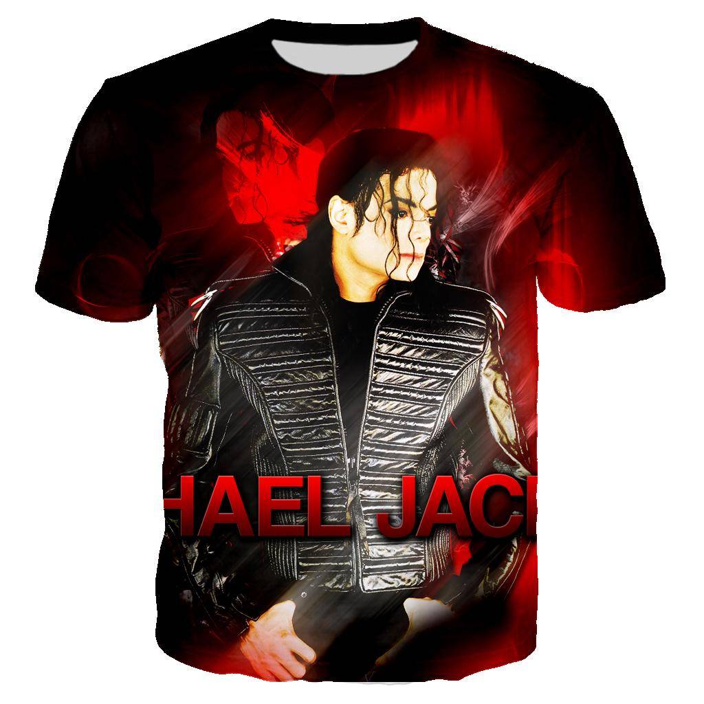 Michael Jackson 3D Printed T-shirt Unisex Summer Fashion Casual Streetwear Hip Hop Short Sleeve Harajuku Oversized Tops