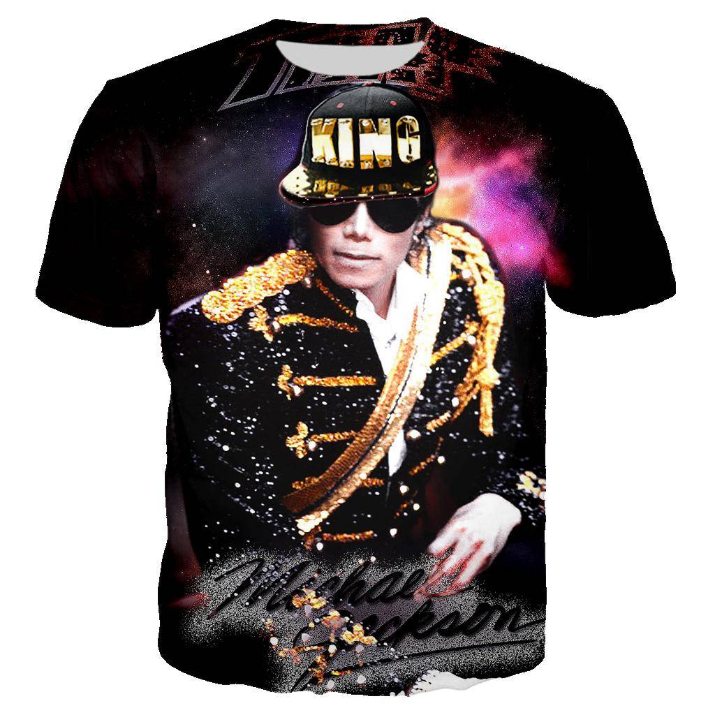 Michael Jackson 3D Printed T-shirt Unisex Summer Fashion Casual Streetwear Hip Hop Short Sleeve Harajuku Oversized Tops