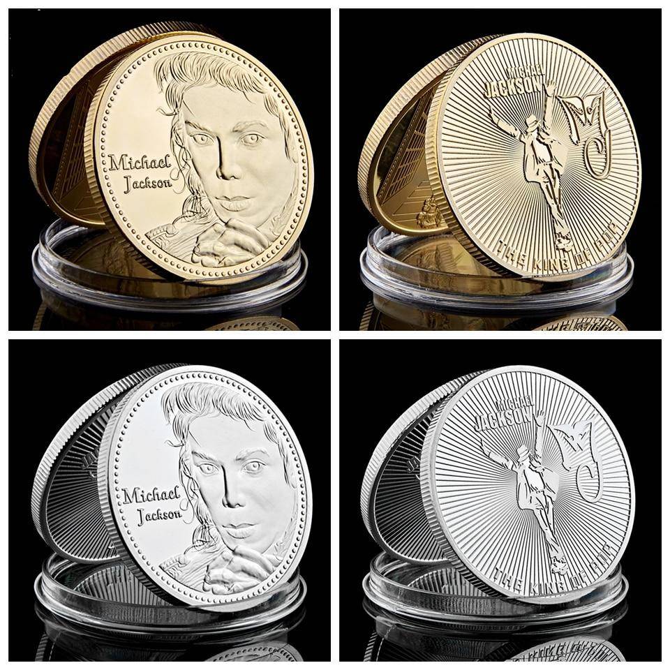 Michael Jackson Gold Plated Coins Collectibles cb5feb1b7314637725a2e7: Gold|Silver