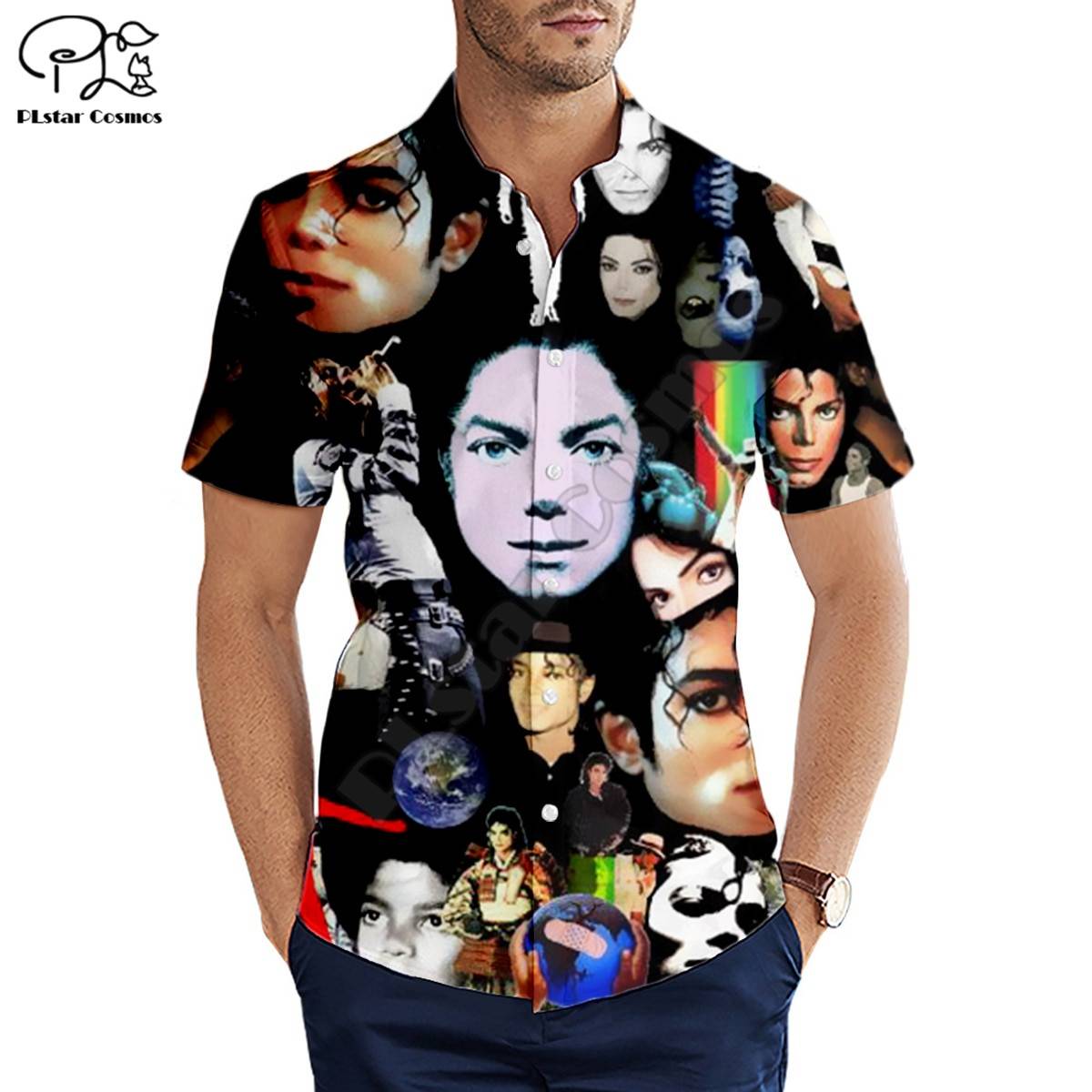 Michael Jackson Men's Performance Short Sleeve Graphic T-Shirt, up to size  3XL