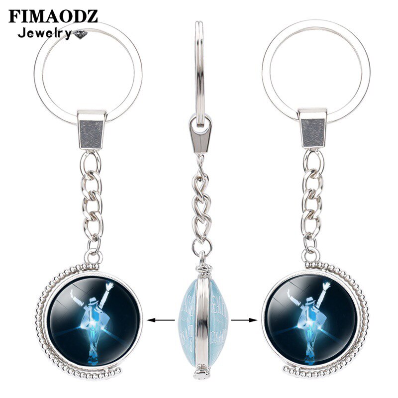FIMAODZ Double Side Michael Jackson Keychain Dancing King Star Glass Crystal Metal Key Chains for Men Women Keyring Jewellery cb5feb1b7314637725a2e7: 1|10|2|3|4|5|6|7|8|9