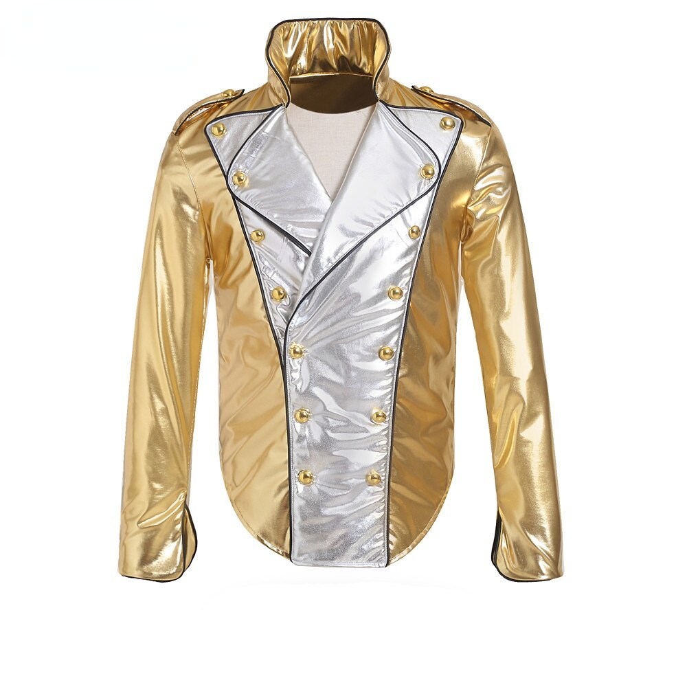 Unisex MJ Michael Jackson Coat Billie Jean Jacket Pants Modern Dance Cosplay Gold Scream Costume Set Adult Clothing Hallowmas Costumes cb5feb1b7314637725a2e7: Pants|Top
