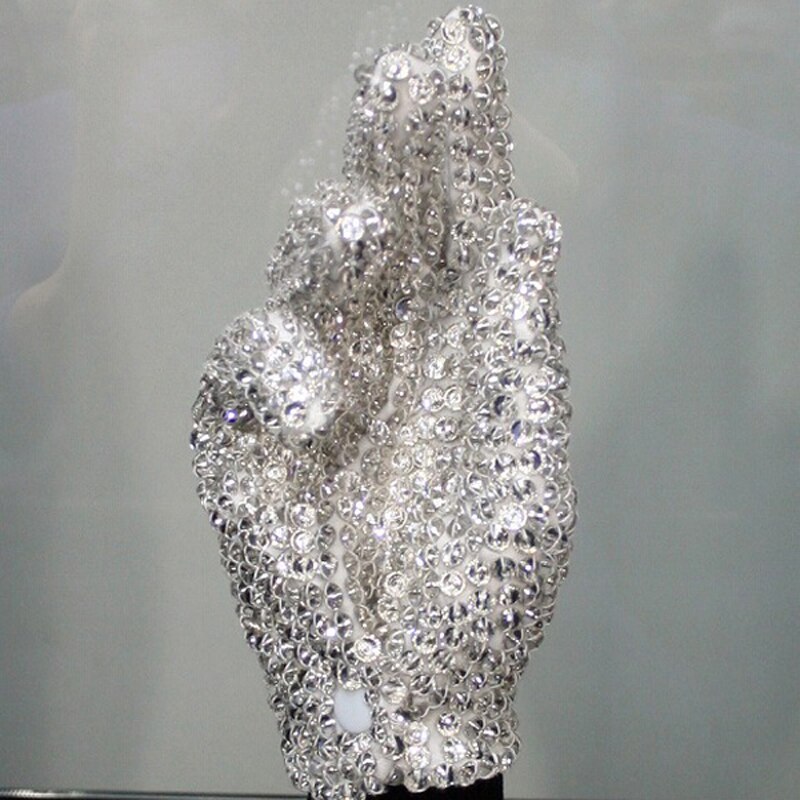 MJ Michael Jackson Billie Jean Glove Handmade Rhinestone For Right Hand Gift Costumes Use: Clothing/Accessories