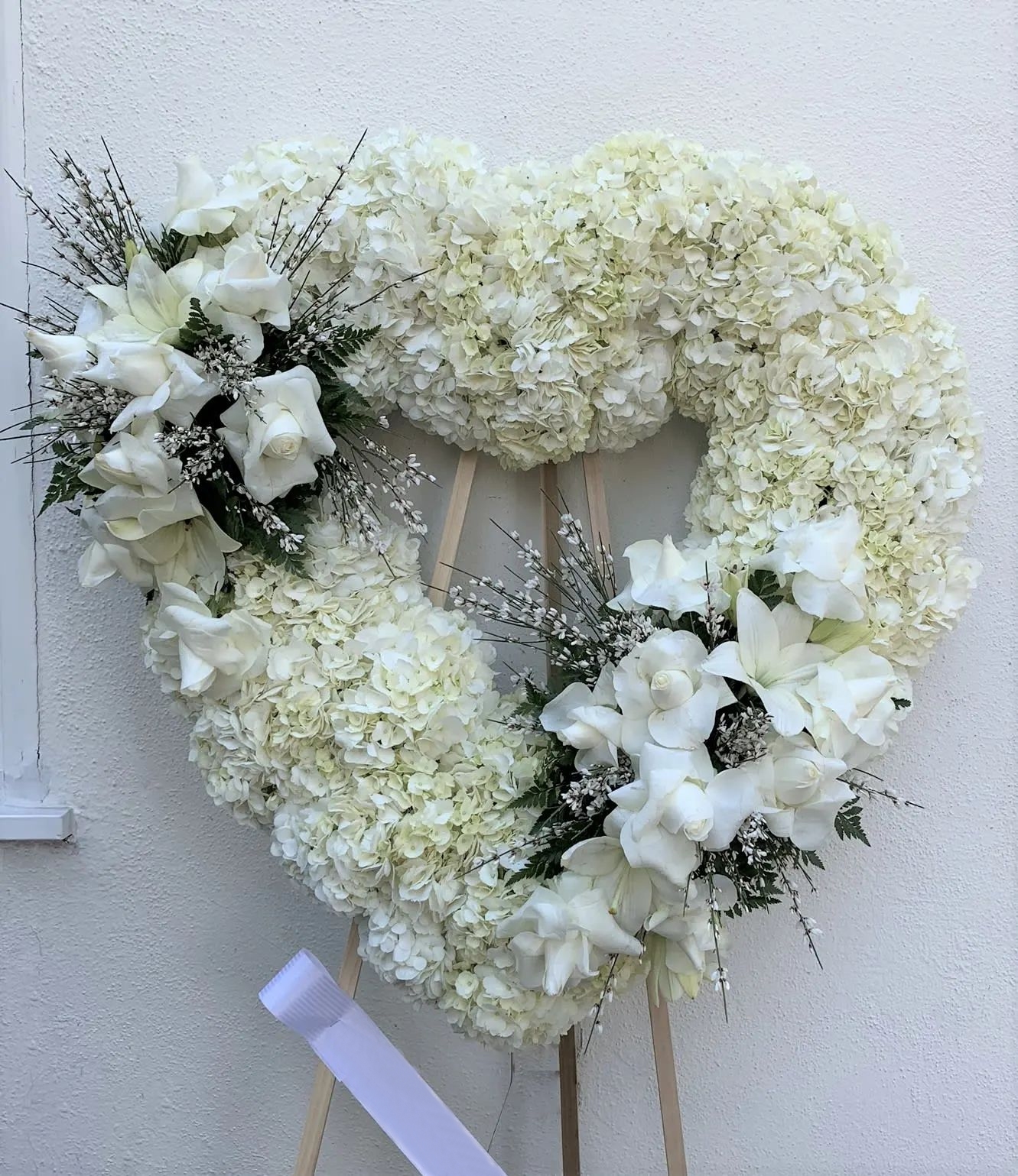 Heart With Hydrangea And Roses 250