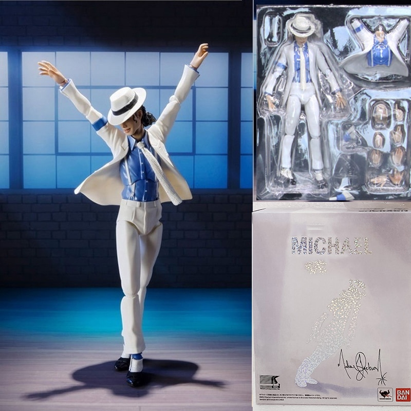 SHF Michael Jackson Action Figure Smooth Criminal Moonwalk Collectable Model Toys Doll Anniversary Christmas Birthday Gifts 14CM Collectibles cb5feb1b7314637725a2e7: A|B