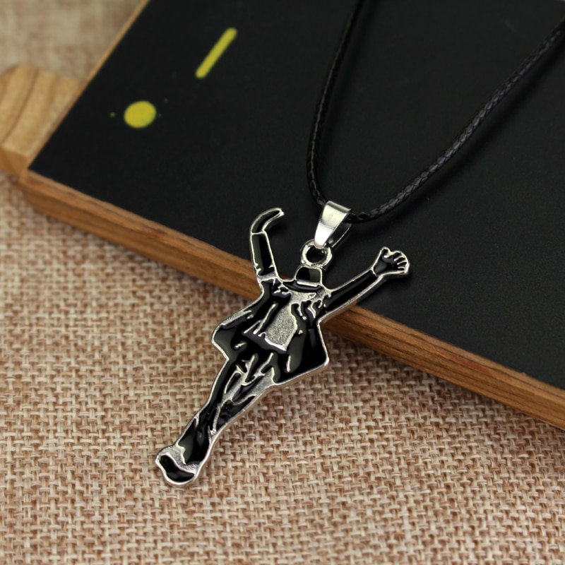 Classic Pop Star Singer MJ Necklace Dancing Michael Jackson Enamel Pendant Necklace For Fans Monumental Jewelry Accessories Jewellery ba2a9c6c8c77e03f83ef8b: 50cm