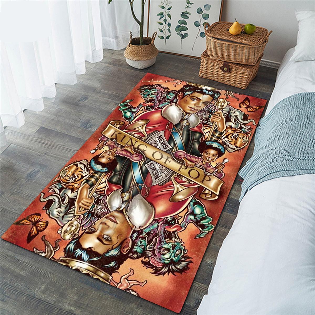 Michael Jackson carpet Square Anti-Skid Area Floor Mat 3D Rug Non-slip Mat Dining Room Living Room Soft Bedroom Carpet 06