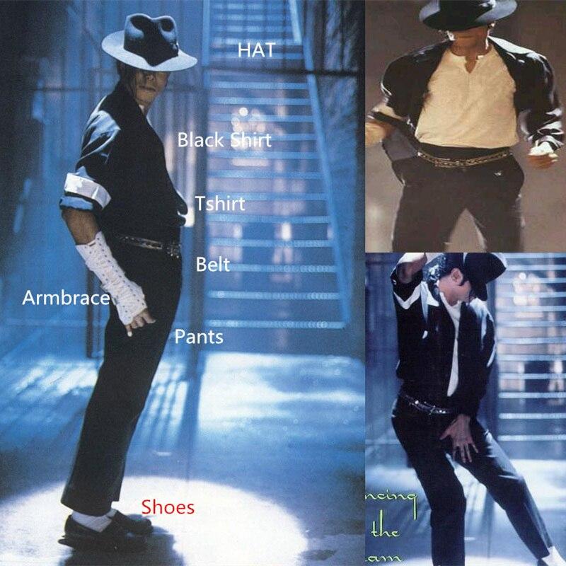 MJ Michael Jackson Classic White T-shirt tshirt Cotton Costumes cb5feb1b7314637725a2e7: White