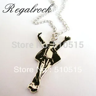 Michael Jackson Necklace Pop Dancer MJ Everlasting Classic Dancing Dance Gloves Enamel Rock Roll Punk Jewelry Jewellery Brand Name: Regalrock