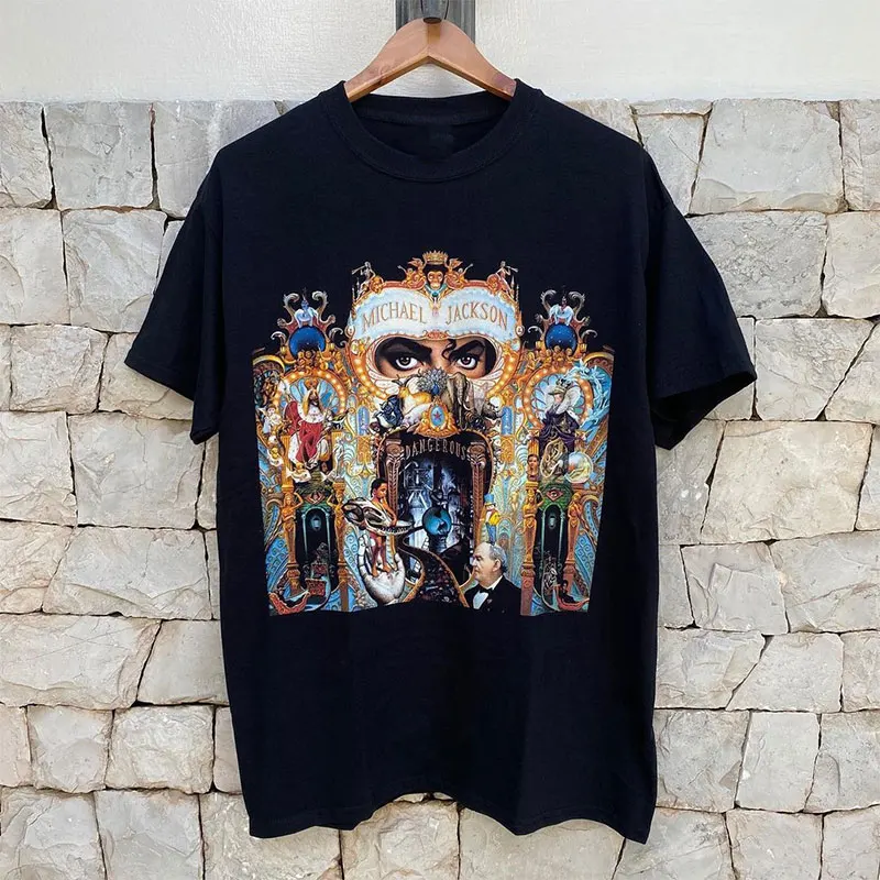 European and American Tribute To Classic Michael Jackson Michael Jackson Short-sleeved Men’s and Women’s Trend T-shirt Clothing & Accessories 6f6cb72d544962fa333e2e: 4XL|L|M|S|XL|XXL|XXXL