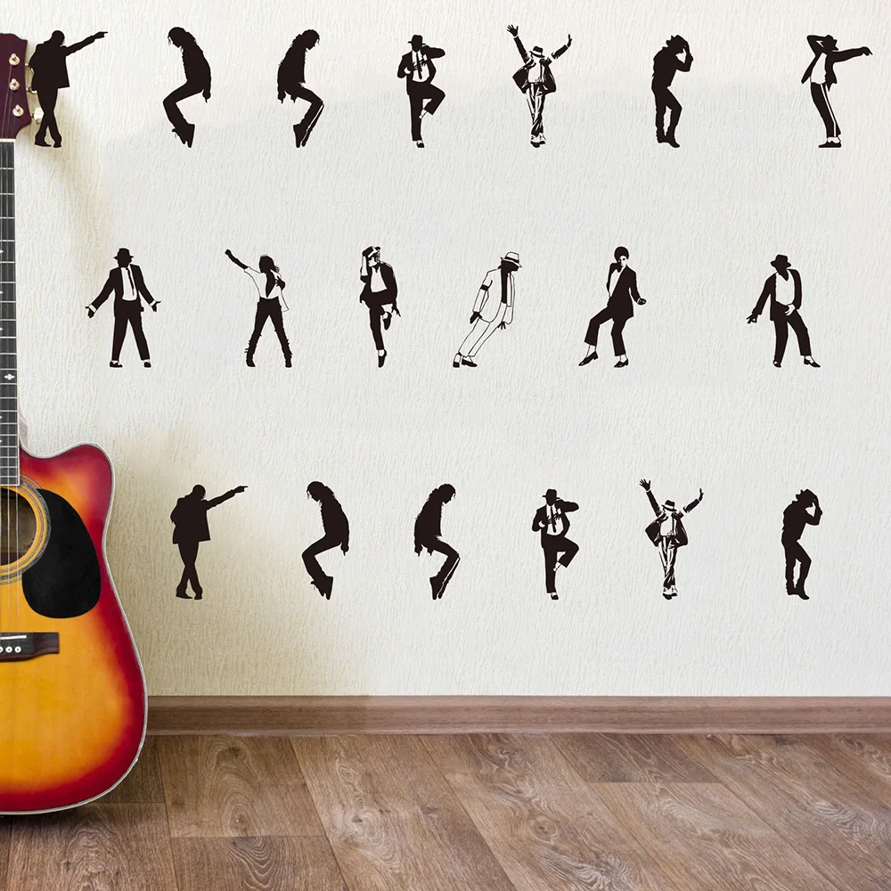 13Pcs Michael Jackson Dancer Wall Sticker Bedroom Nursery Rock Super Star Dance Music Singer Wall Decal Living Room Vinyl Decor Home Decor 6f6cb72d544962fa333e2e: 15cmhighx13pcs|20cmhighx13pcs|25cmhighx13pcs