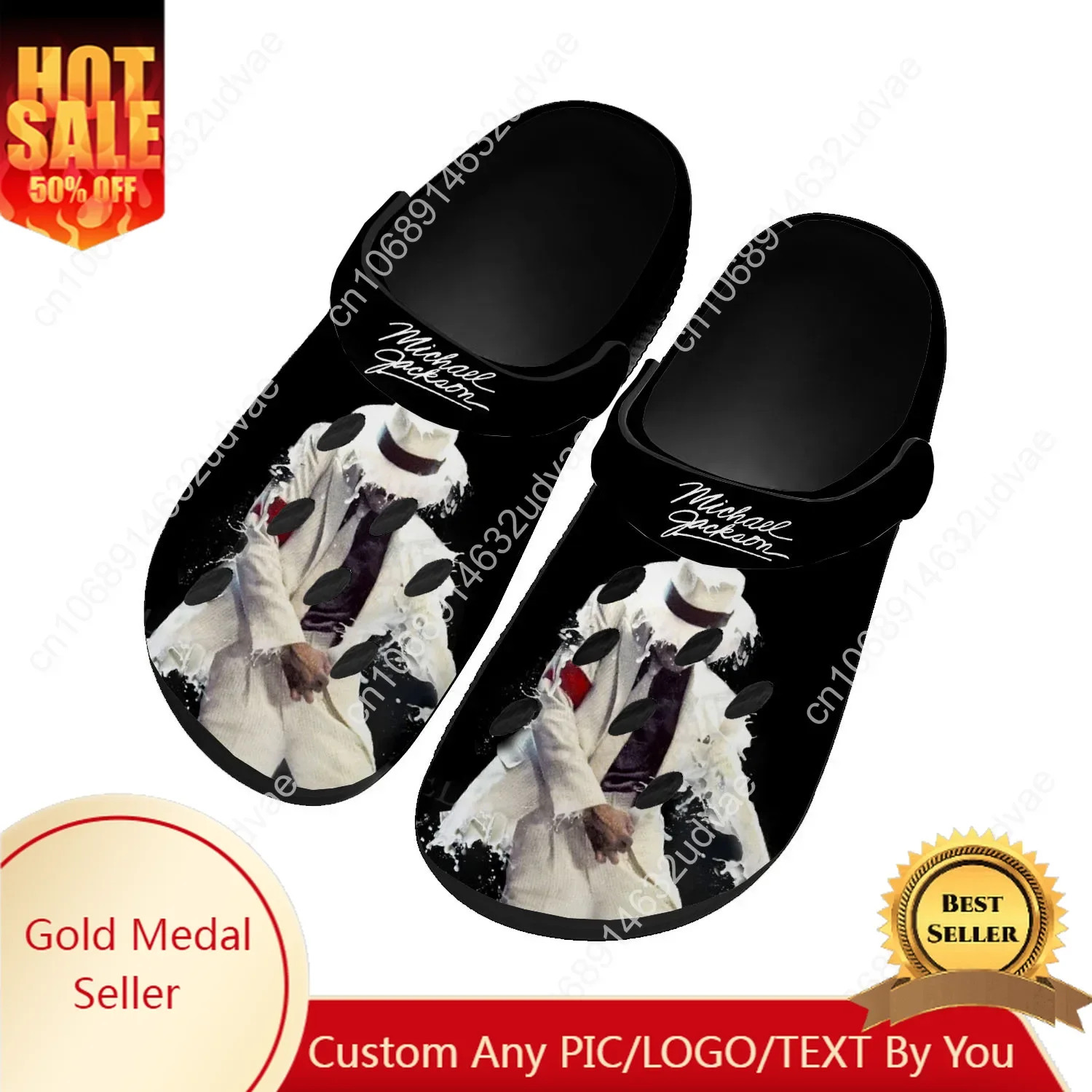 Michael Jackson Home Custom Sandals Women Teenager Fashion Water Shoe Garden Breathable Comfort Beach Hole Slippers Footwear cb5feb1b7314637725a2e7: Custom DIY Pic Black|Michael Jackson A|Michael Jackson B|Michael Jackson C
