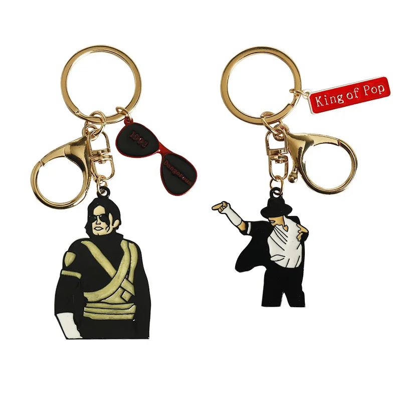 singer keychain of Dance Jackson Keychain Classic Singer Key Ring Holder Pendant Key Chains Michael Jackson Men’s and Women’s Jewellery cb5feb1b7314637725a2e7: 1|2