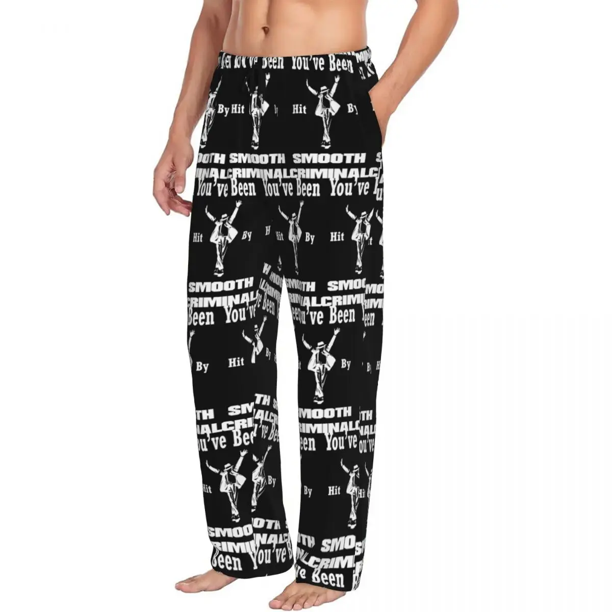 Custom Vintage MJ Smooth Criminal Michael Jackson Men Pajama Pants Lounge Sleep Sleepwear Bottoms with Pockets Men’s Clothing 6f6cb72d544962fa333e2e: 1XL|2XL|3XL|L|M|S