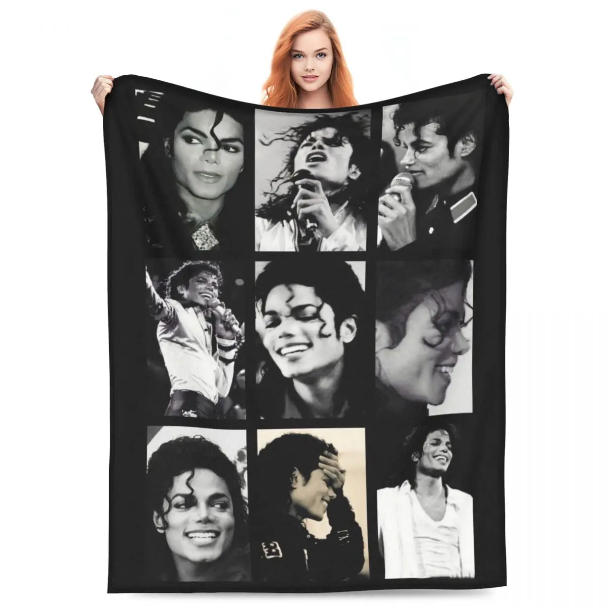 MJ M-Michaels Pop Singer Blanket J-Jacksons Photo Camping Flannel Throw Blanket Warm Soft Couch Chair Sofa Bed Bedspread Gift Towels 6f6cb72d544962fa333e2e: 102x127cm|127x153cm|153x204cm|76x102cm