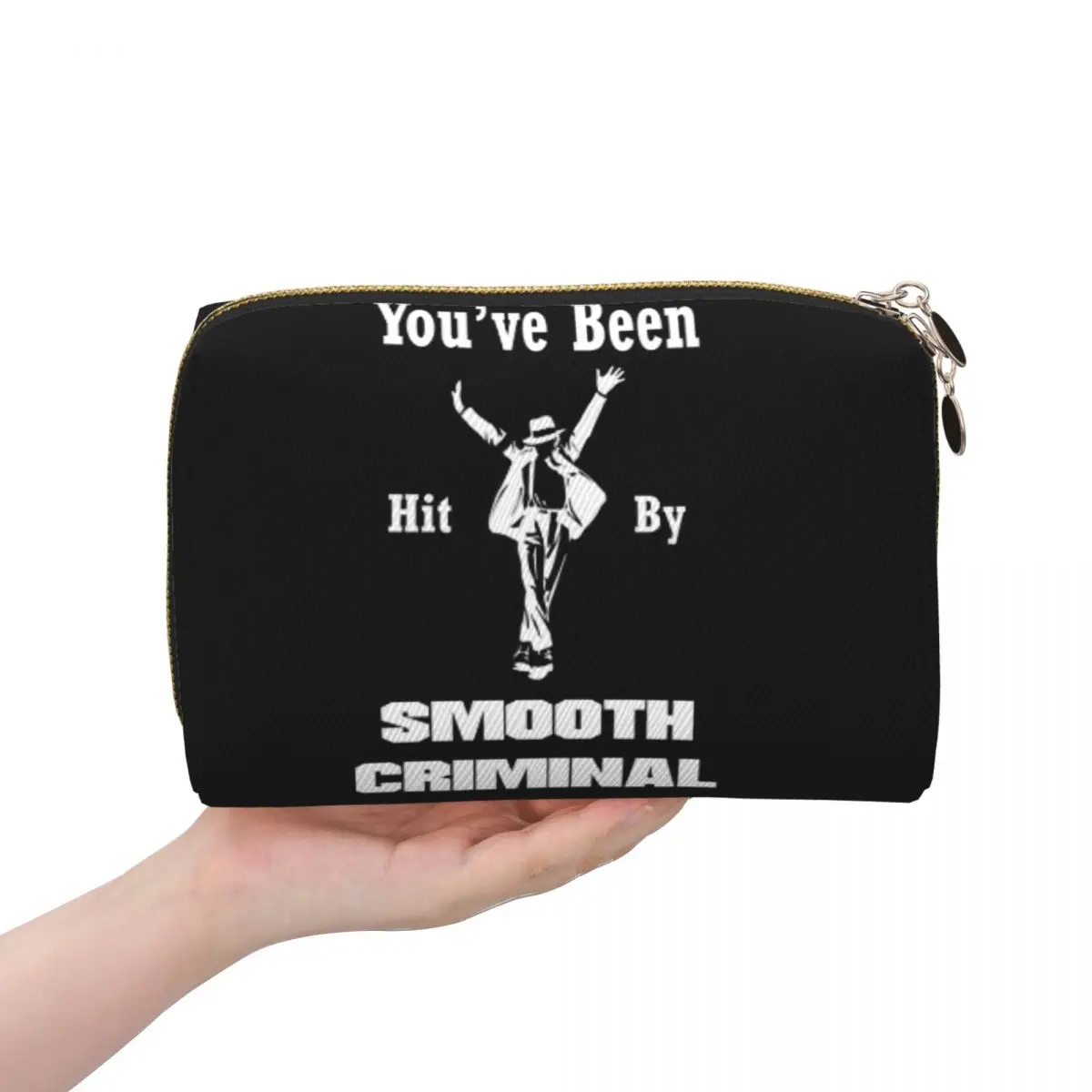 Vintage MJ Smooth Criminal Michael Jackson Women Cosmetic Bags Travel Makeup Organizer Pouch Toiletry Storage Dopp Kit Box Bags 6f6cb72d544962fa333e2e: One Size