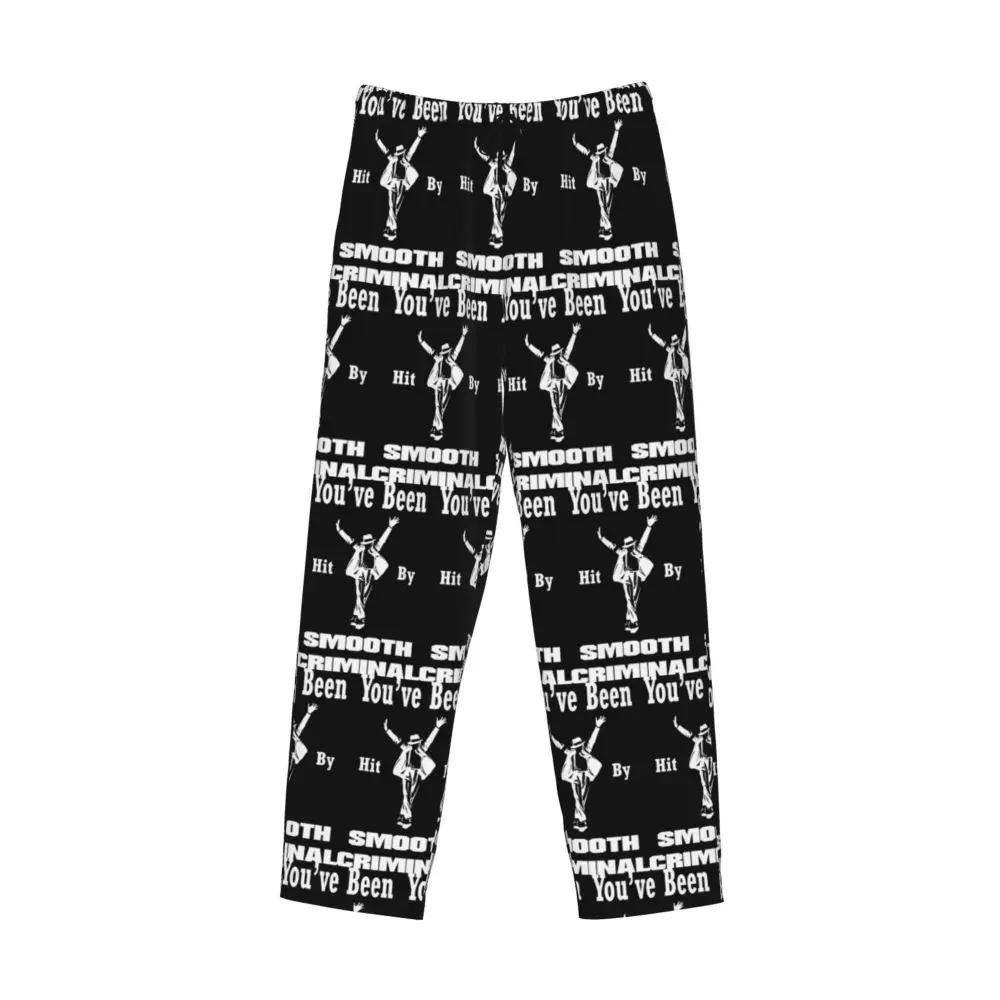 Custom Vintage MJ Smooth Criminal Michael Jackson Men Pajama Pants Lounge Sleep Sleepwear Bottoms with Pockets