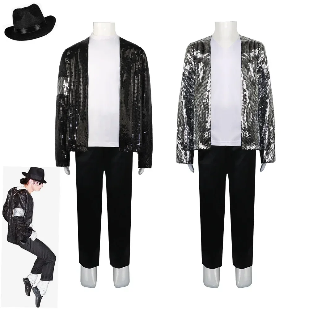 Costume de Cosplay Michael Jackson pour enfants et adultes, chapeau, gant, lunettes, Costume pou Clothing & Accessories 6f6cb72d544962fa333e2e: 110|120|130|140|150|L|M|S|XL|XXL|XXXL