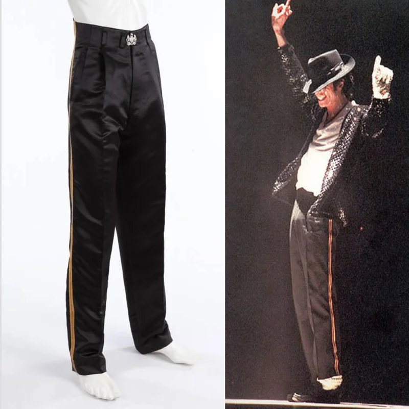 Rare Michael Jackson Black Entertainers Golden Straight Trousers Pants for Fans Billie Jean Clothing & Accessories 6f6cb72d544962fa333e2e: Custom Size|L|M|S|XL|XS（old）|XXL|XXXL