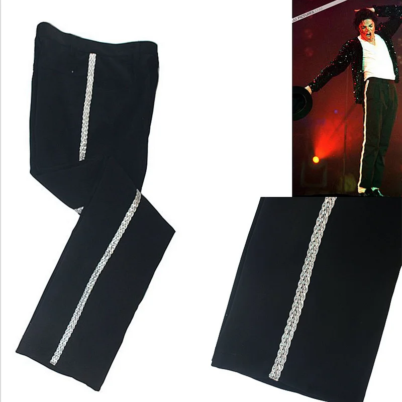 Rare MJ Michael Jackson Sliver Straight Casual Stripe Billie Jean Ankle -length Pants Trousers For Collection Show Gift Clothing & Accessories 6f6cb72d544962fa333e2e: 26|27|28|29|30|31|32|33|34|35|36|One Size