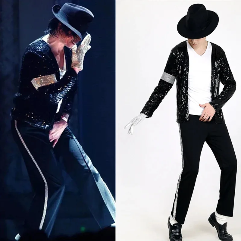 MJ Michael Jackson Coat Billie Jean Jacket Glove Modern Dance Cosplay Costume Adult Clothing Hallowmas Party Cos Set Men 4X5W1D Clothing & Accessories 6f6cb72d544962fa333e2e: 110CM|120CM|130CM|140cm|150cm|2XL|3XL|L|M|S|XL