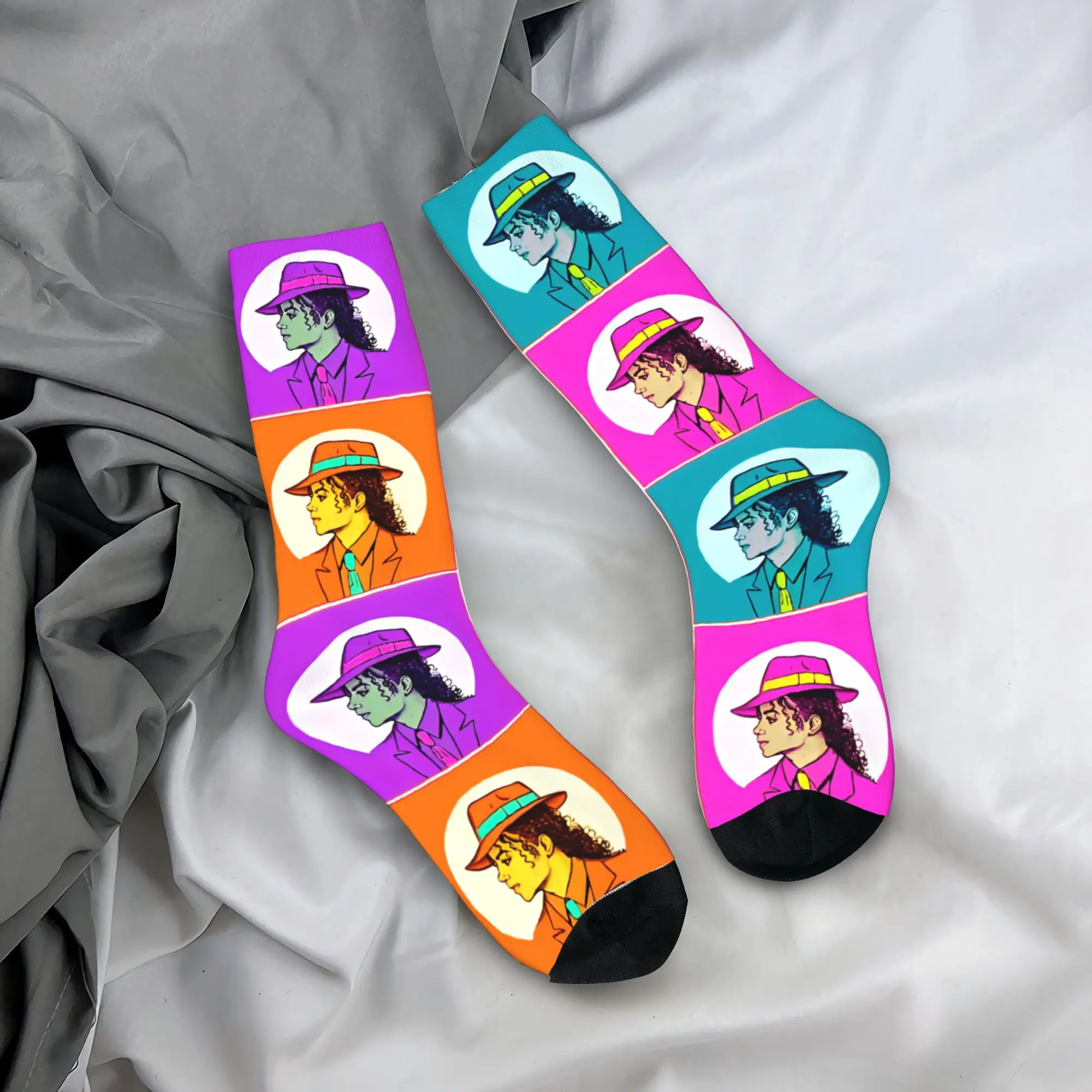 Olodum Michael Jackson Dance Socks Thriller Dance Moves Party Anti Sweat Stockings Men’s Comfortable Outdoor Socks Winter Socks Clothing & Accessories 6f6cb72d544962fa333e2e: One Size